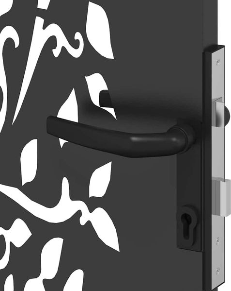 vidaXL Gartentor Schwarz 110 x 180 cm Pulverbeschichteter Stahl 42015887 Bild 7