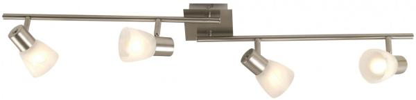Deckenleuchte, nickel-matt, Alabasteroptik, Arme beweglich