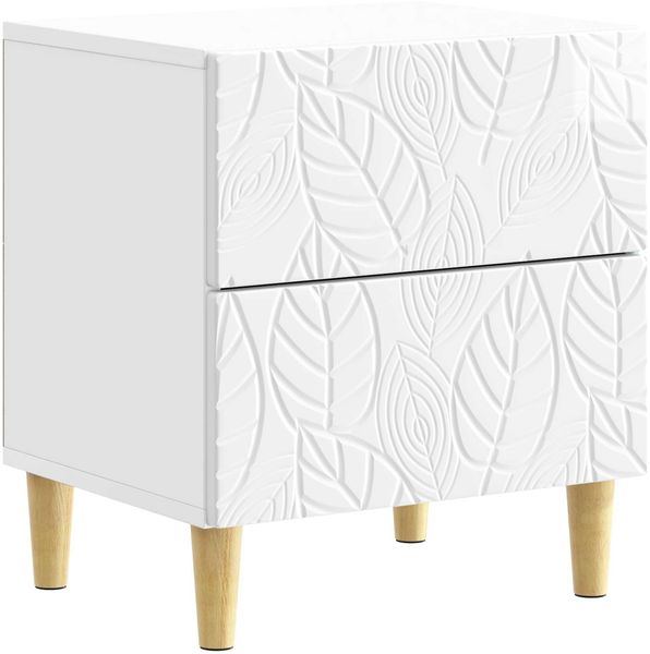 vidaXL Nachttisch Hochglanz Weiß 43 x 34,5 x 48 cm Holzwerkstoff 894993
