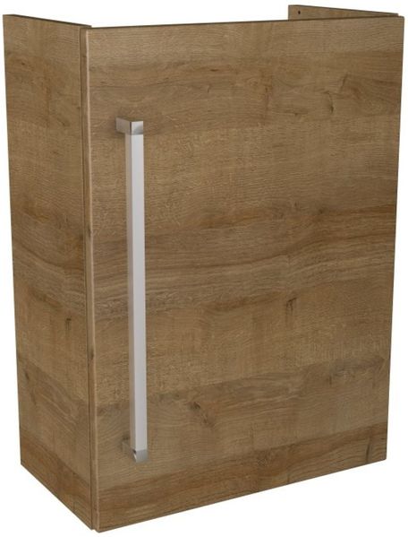 LANZET K3 Waschbeckenunterschrank Gäste WC 44 cm breit, Braun hell, Türanschlag rechts
