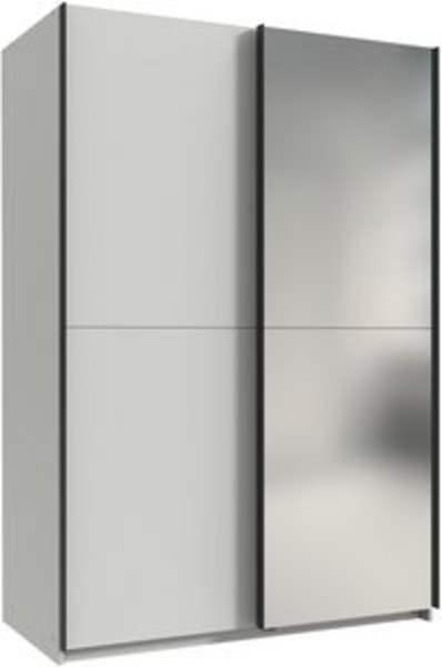 Wimex Kleiderschrank Mugano, B/T/H 135 oder 180/65/198cm, Made in Germany (wähle Deine Ausstattung: Basic oder Premium) 2 Schwebetüren mit oder ohne Spiegel, Metallgriffe Bild 6