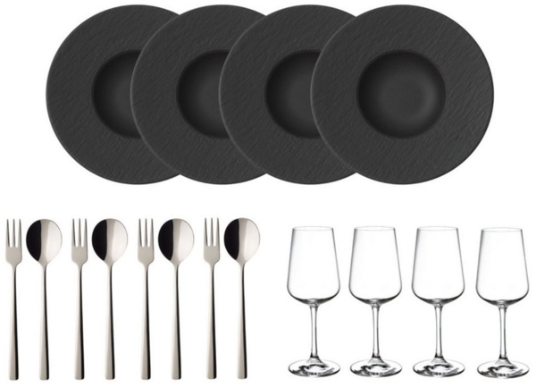 Villeroy & Boch Manufacture Rock Pasta-Set 12-teilig