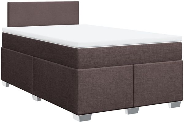 vidaXL Boxspringbett mit Matratze Dunkelbraun 120x200 cm Stoff 3288151 Bild 3