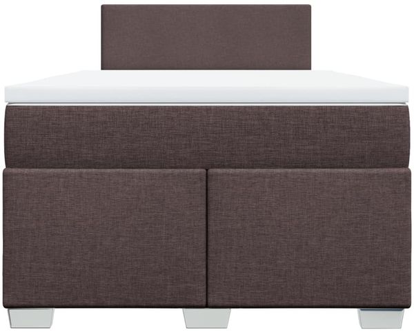 vidaXL Boxspringbett mit Matratze Dunkelbraun 120x200 cm Stoff 3288151 Bild 6