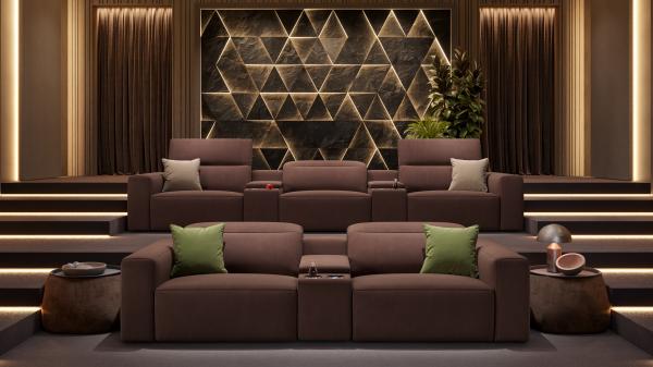 Sofanella Kinosofa LENOLA Kinosessel 3-Sitzer Stoffgarnitur in Gelb XXL: 401 Breite x 109 Tiefe Bild 6