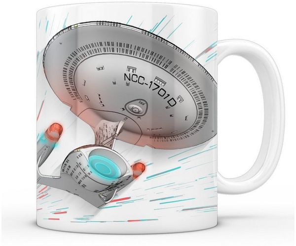 style3 Tasse, 1-tlg, Keramik, Enterprise Kaffeebecher Tasse star trek trekkie NCC-1701-D raumschiff