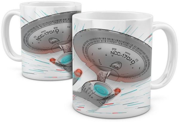 style3 Tasse, 1-tlg, Keramik, Enterprise Kaffeebecher Tasse star trek trekkie NCC-1701-D raumschiff