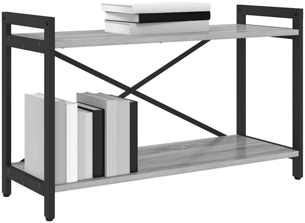 vidaXL Bücherregal Grau Sonoma 80 x 30 x 48,5 cm Holzwerkstoff 868434 Bild 2