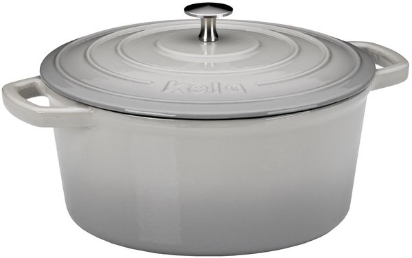 Bräter Calido 4,6 l, Gusseisen, Grau