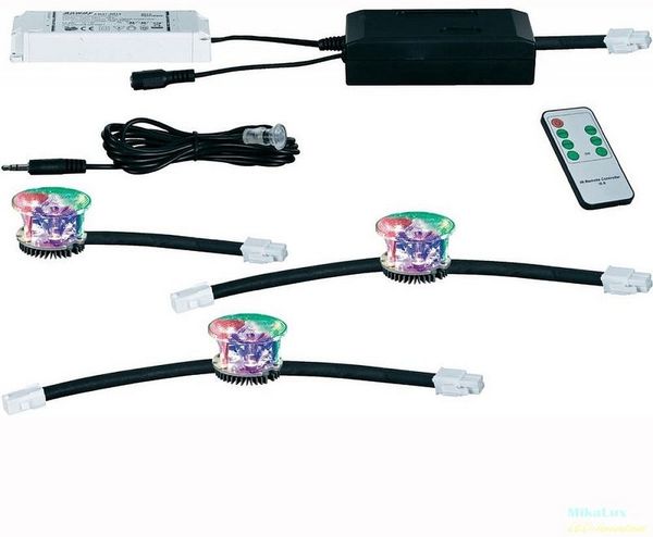 Paulmann Premium Einbauleuchten Set RGB Wellness LED mit FB 3x3W 230V 350mA 83mm Eisen gebürstet/Alu Zink5577 Bild 2