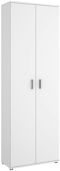 Dmora 2-türiger Mehrzweckschrank Apro, Multifunktionales Aufbewahrungselement, Schuhschrank, 61x35h190 cm, Weiß
