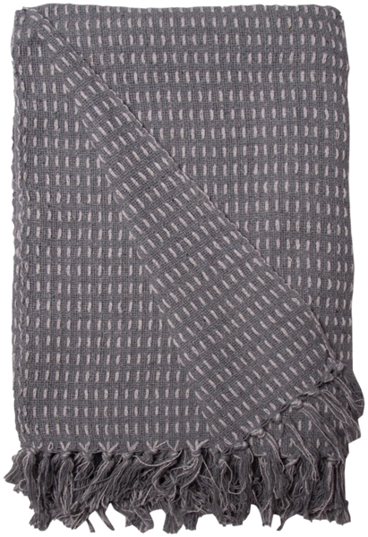 Decke Überwurf Straight 100% Baumwolle 130x180 cm Skandinavisch Mitternachtsblau