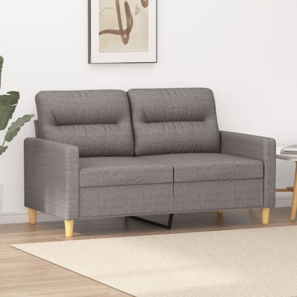 vidaXL 2-Sitzer-Sofa Taupe 120 cm Stoff 359234