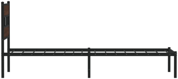 vidaXL Bettgestell ohne Matratze mit Kopfteil Braun Eiche 100x190 cm 4017145 Bild 4
