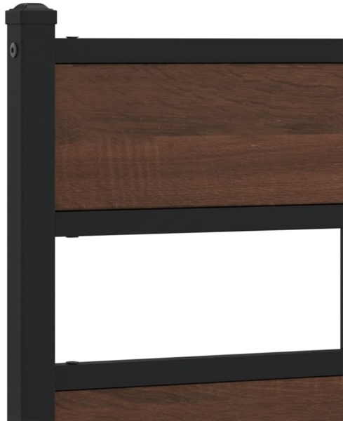 vidaXL Bettgestell ohne Matratze mit Kopfteil Braun Eiche 100x190 cm 4017145 Bild 7