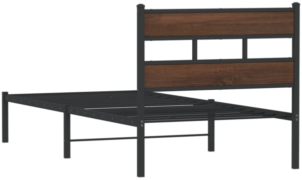 vidaXL Bettgestell ohne Matratze mit Kopfteil Braun Eiche 100x190 cm 4017145 Bild 5