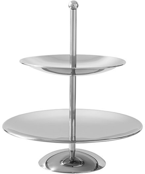 Fink Etagere Samuel, Edelstahl, runde 2er Etagere