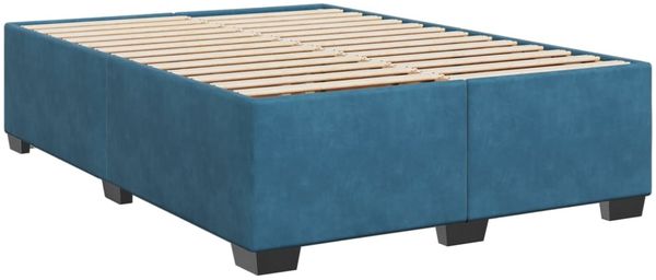 vidaXL Boxspringbett mit Matratze Dunkelblau 140x200 cm Samt 3286328 Bild 5