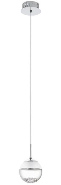 Eglo 93708 LED Hängeleuchte MONTEFIO 1 chrom, max. 1X5W H:110cm Ø14cm 3000K