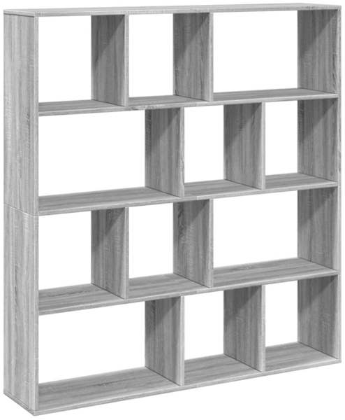 vidaXL Bücherregal Grau Sonoma 132x29x141,5 cm Holzwerkstoff 3310312