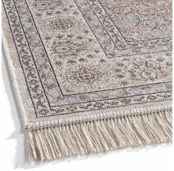 TaraCarpet Teppich Palazzo Royal Vintage Medaillon, rechteckig, Höhe: 6 mm, Vintage Seiden Optik terra Wohnzimmer Schlafzimmer Esszimmer 67x105 Bild 2