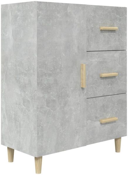 Sideboard, Kommode Betongrau 69,5x34x90 cm Holzwerkstoff j1268p