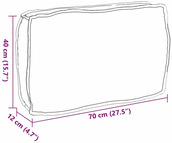 vidaXL Palettenkissen für Rückenlehne Königsblau 70 x 40 x 12 cm 42001525 Bild 6