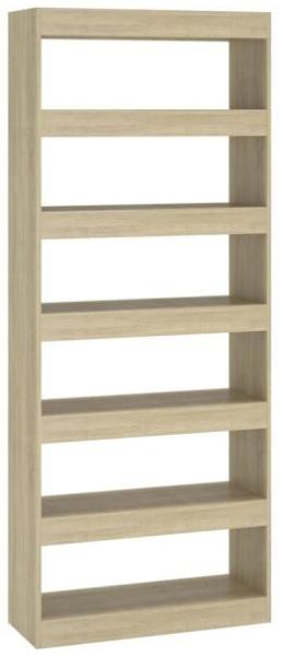 vidaXL Bücherregal/Raumteiler Sonoma-Eiche 80x30x198 cm Holzwerkstoff 811730