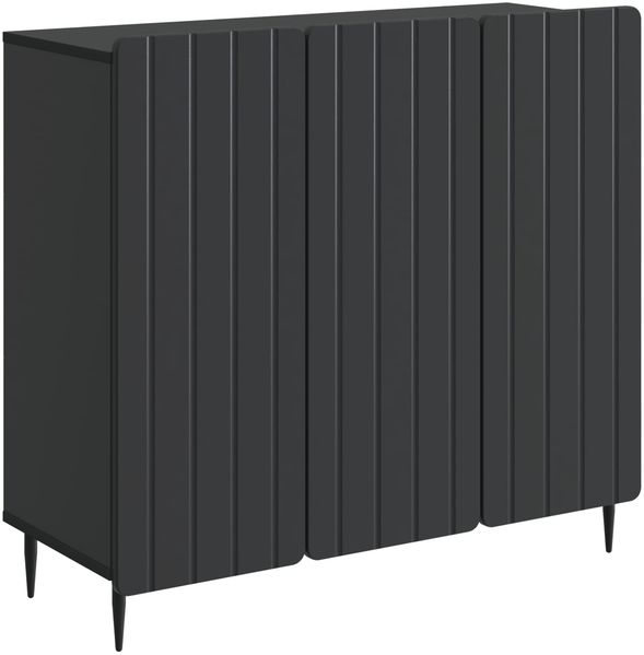 vidaXL Sideboard Schwarz 89 x 34,5 x 82 cm Holzwerkstoff 894416