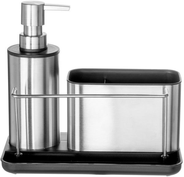 SCHÖNER WOHNEN-Kollektion Küchenorganizer-Set SHIRLEY, (1-tlg), Spülorganizer mit Spülspender aus Edelstahl