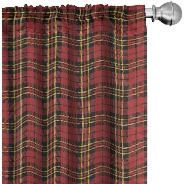 Abakuhaus Gardine Vorhang für Wohnzimmer Schlafzimmer Dekor, Microfaser, Kariert Old Celtic britischen