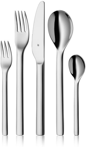 WMF Habitum Besteck Set 12 Personen, Essbesteck 60 teilig, Monobloc-Messer, Cromargan Edelstahl poliert, glänzend, spülmaschinenfest
