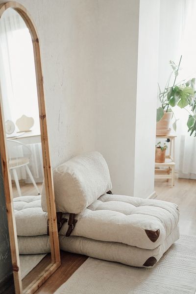 1-Sitzer-Schlafsofa, 'Fold', 70 x 60 x 80, Creme