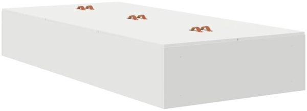 vidaXL Aufbewahrungsbettgestell Weiß 80 x 200 cm Holzwerkstoff 3335333