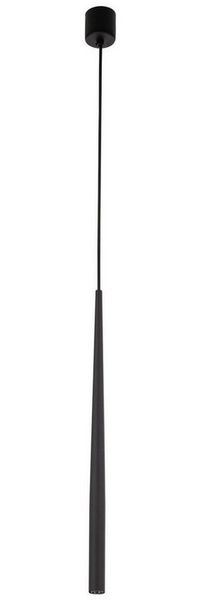 Licht-Erlebnisse Pendelleuchte PIANO, ohne Leuchtmittel, Schwarz Metall Ø 5,2cm schmal H: max. 140cm verstellbar