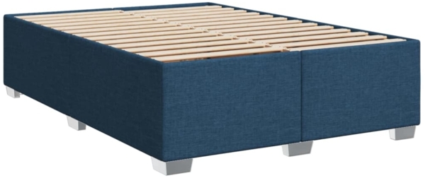 vidaXL Boxspringbett mit Matratze Blau 140x200 cm Stoff 3292810 Bild 7