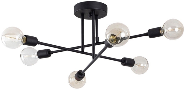 Vente-unique - Deckenleuchte - Metall - 64x30 cm - Schwarz - FLOWERA