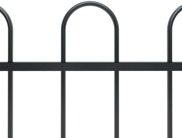 vidaXL Gartenzaun BOXTEL mit Bügelaufsatz Stahl 181 x 120 cm Schwarz 144931 Bild 3