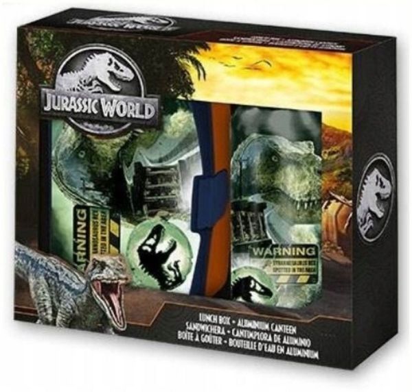 Festivalartikel Lunchbox Jurassic World Lunchbox + Aluminium Water Bottle Set für Kinder Bild 3