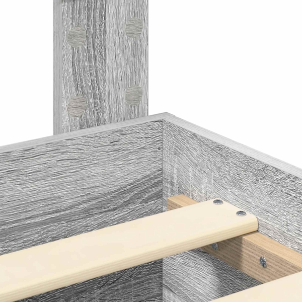 vidaXL Bettrahmen Graues Sonoma 135x190 cm Holzwerkstoff 3409663 Bild 10