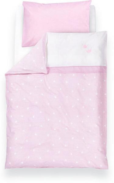 Träumeland 'Krone' Kinderbettwäsche rosa, 100x135 cm