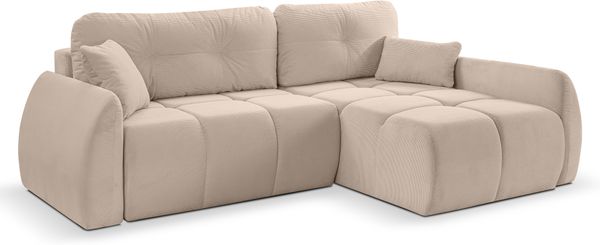 Ecksofa (B/H/T: 255x107x155 cm) in Beige