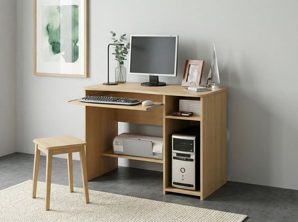 Computertisch, PC-Tisch buche, ca. 91 cm