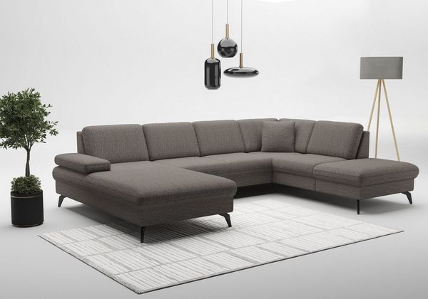 sit&more Wohnlandschaft Morris Jubi U-Form, B: 300 cm, mit Armteilfunktion & 1 Zierkissen, optional Bettfunktion