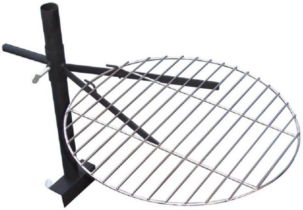 Lex Grillrost höhenverstellbar, schwenkbar, Edelstahl silber, Ø 40cm Bild 3