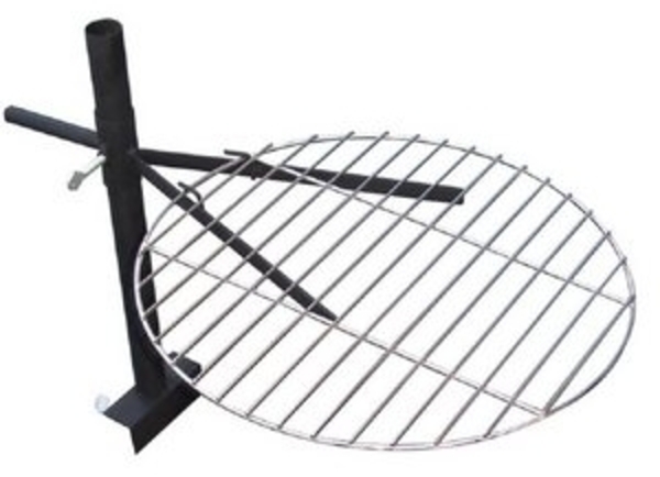 Lex Grillrost höhenverstellbar, schwenkbar, Edelstahl silber, Ø 40cm Bild 4