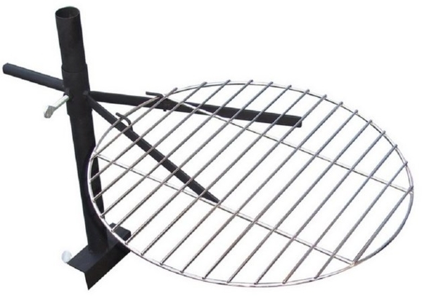 Lex Grillrost höhenverstellbar, schwenkbar, Edelstahl silber, Ø 40cm Bild 2