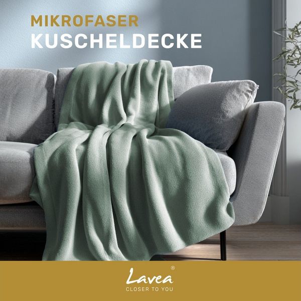 Wohndecke Kuscheldecke, Fleecedecke, Wolldecke flauschig und weich, Lavea, Sofadecke, Atmungsaktiv & Hautfreundlich, Decke