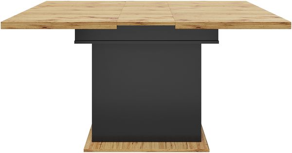 Esstisch 110-140x80x75 cm, ausziehbar beidseitig, MDF mit Metallgriffen und Stauraum Bild 6