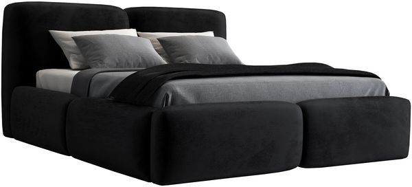 Polsterbett OLKE 140x200 mit Matratze, Bettkasten und Lattenrost. Farbe: Schwarz 20 Bild 4